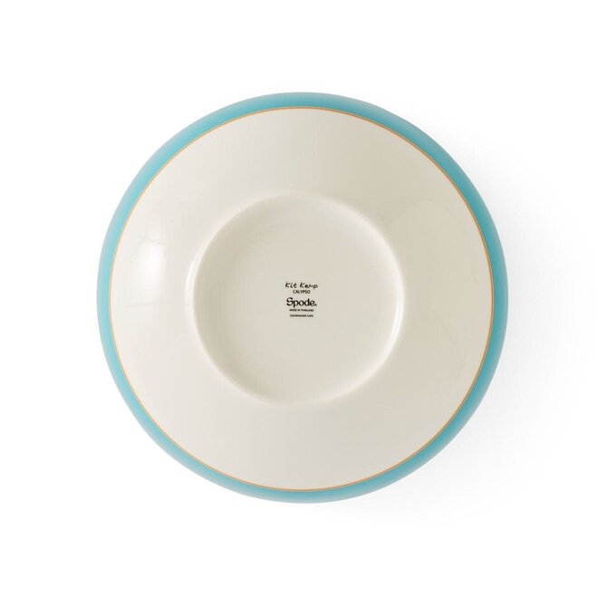 Kit Kemp Calypso Turquoise Serving Bowl