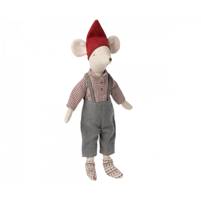 Christmas Mouse, Medium - Overalls