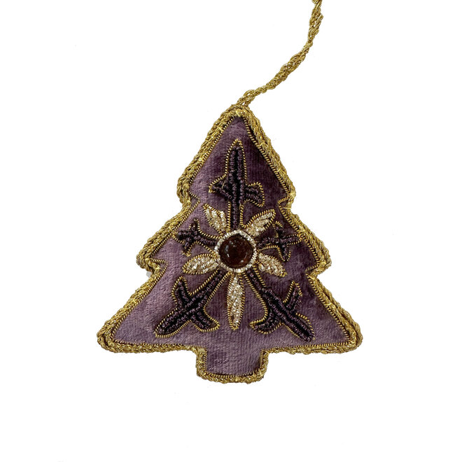 St. Nicolas Light Purple Velvet Tree Ornament