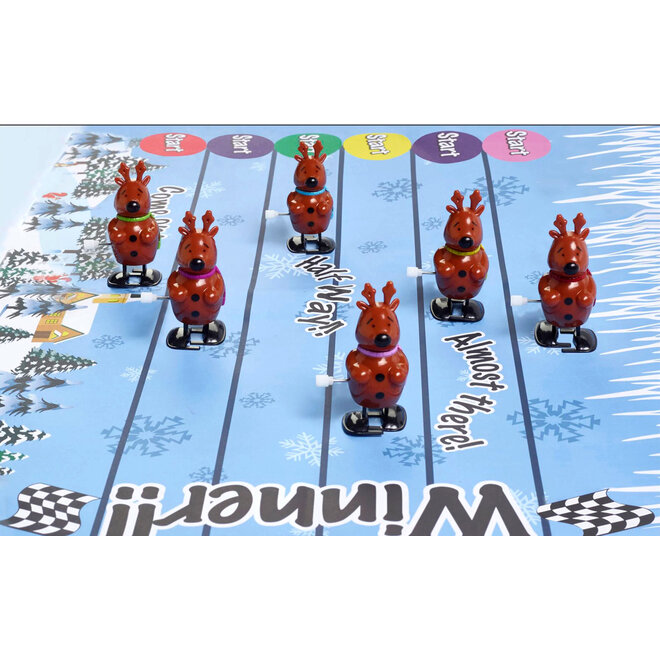 Racing Reindeer Snow Christmas Crackers (Box of 6)