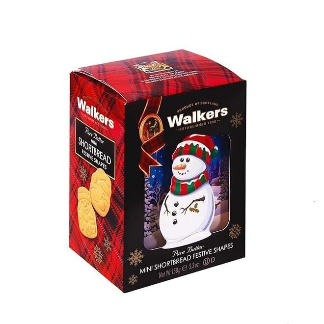 Walkers Mini Shortbread Snowman 150g Box
