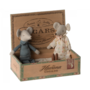 Grandma & Grandpa Mice in Cigarbox
