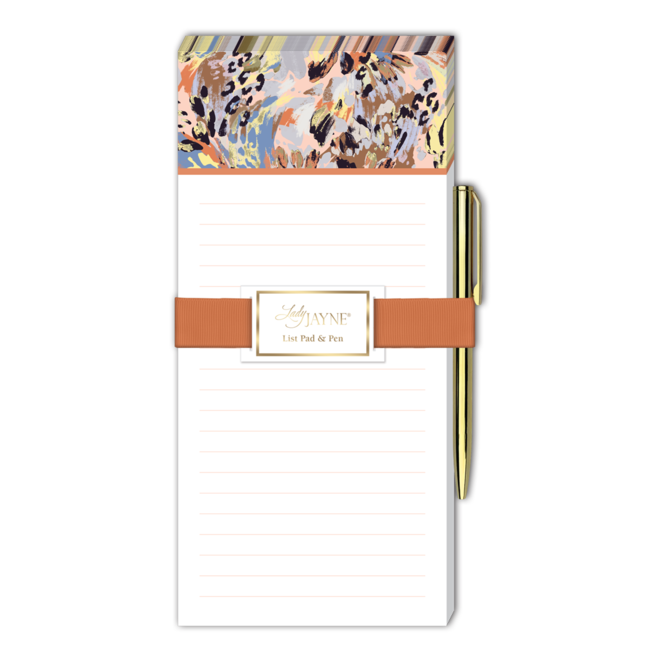 Abstract Animal Wild Magnetic List Notepad & Pen