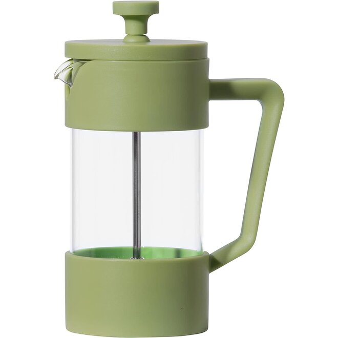 Oggi 3 Cup Borosilicate Glass French Press (Olive Green)