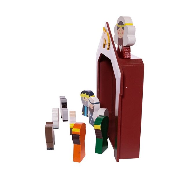 Kurt Adler Children's Nativity Set with Stable