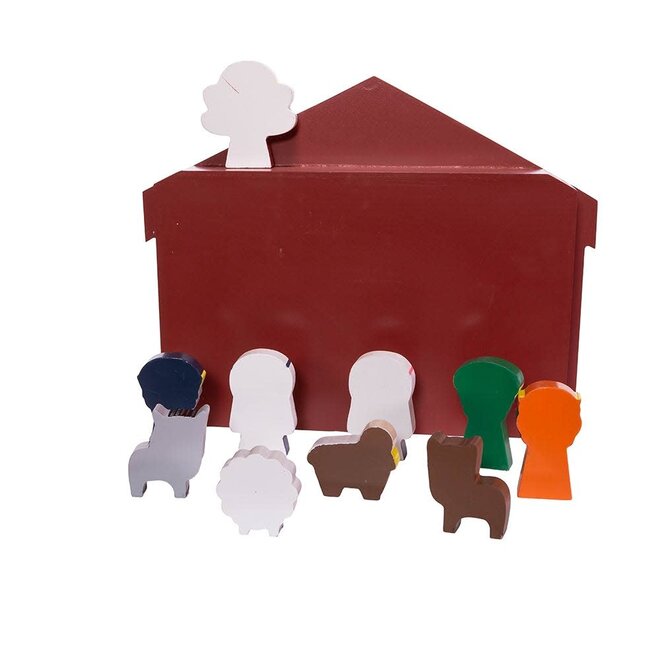 Kurt Adler Children's Nativity Set with Stable