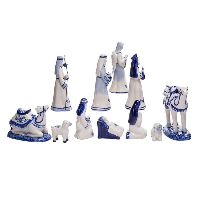 Porcelain Delft Nativity Set