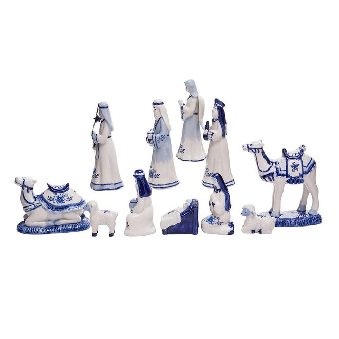 Porcelain Delft Nativity Set