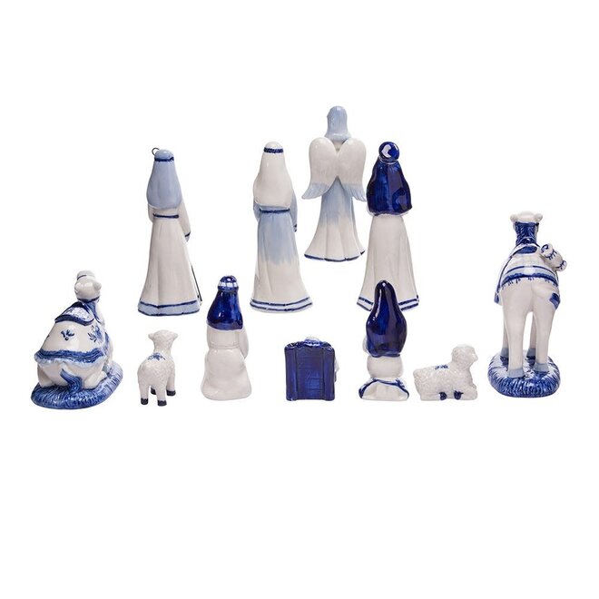 Porcelain Delft Nativity Set