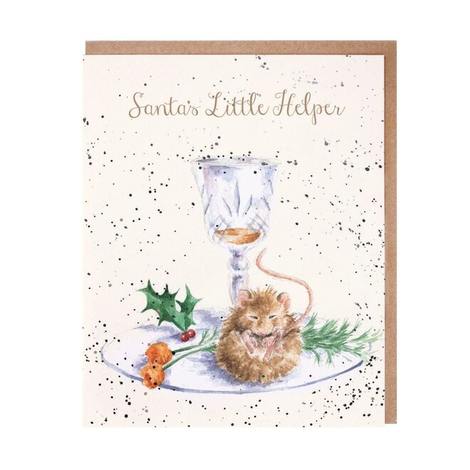 'Santa's Little Helper' Mouse Christmas Card