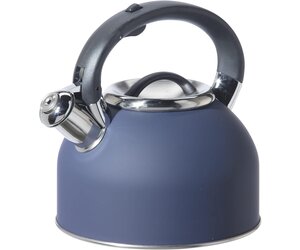 Blue whistling tea clearance kettle