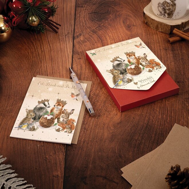 'The Christmas Party' Woodland Animals Boxed Christmas Cards