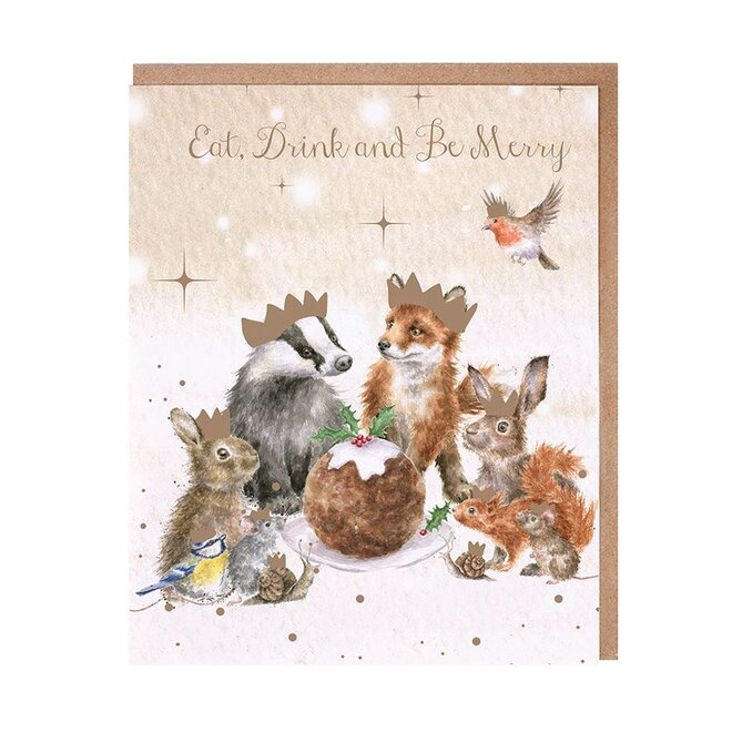 'The Christmas Party' Woodland Animals Boxed Christmas Cards