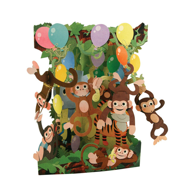 Monkey Party Swing Card