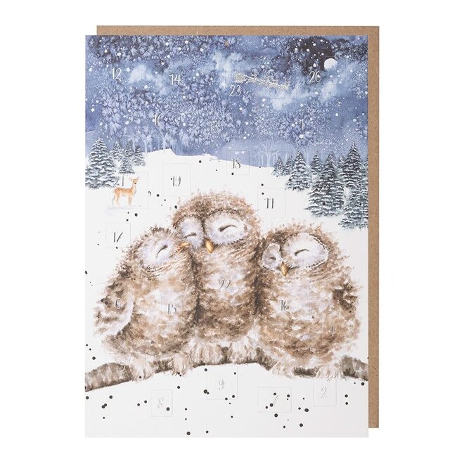 'Three Wise Men' Owl Advent Calendar Card