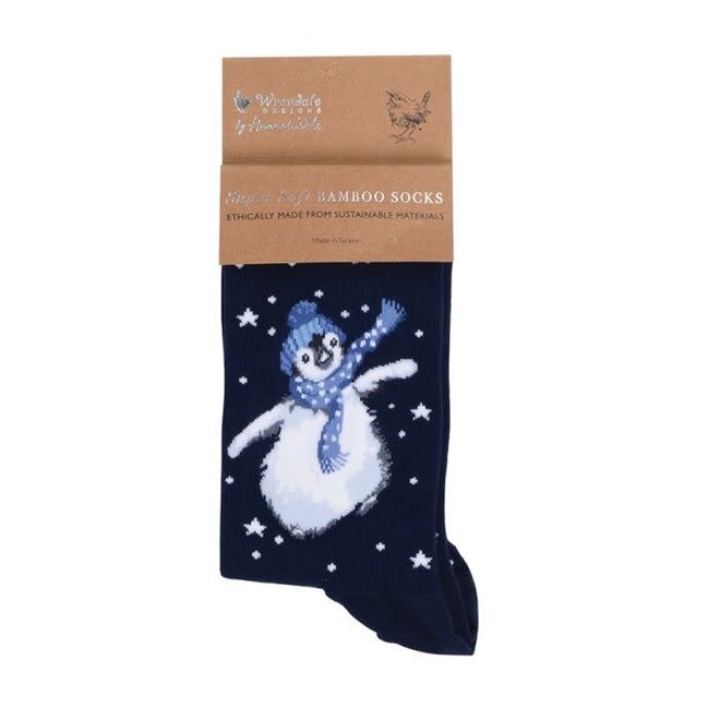'Winter Wonderland' Penguin Navy Women's Socks
