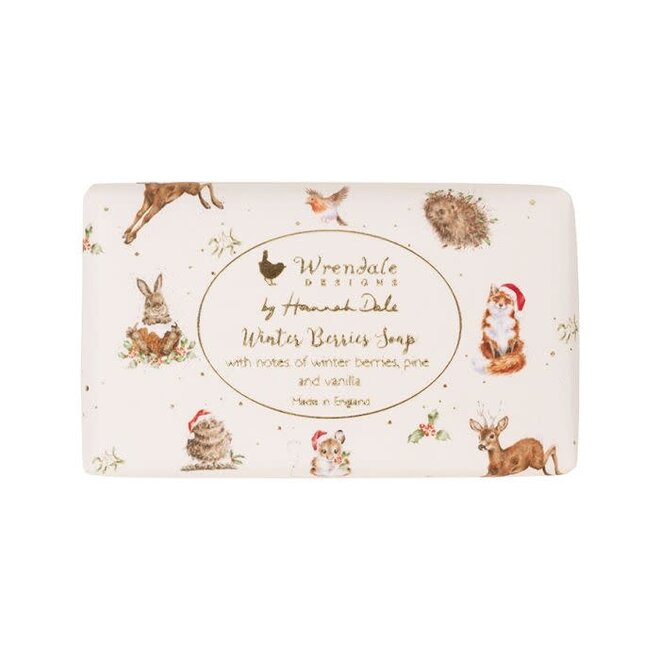 Woodland Animal Winter Berries Christmas Soap