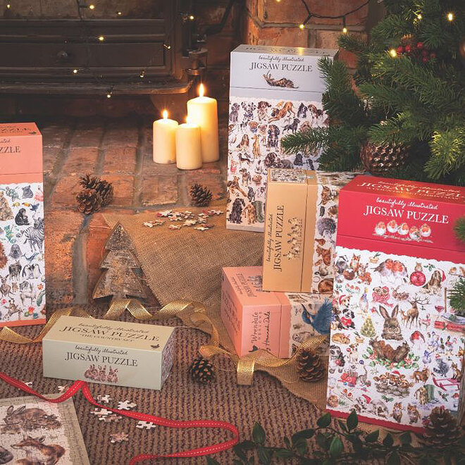 Country Set Christmas Animal 1000 Piece Puzzle