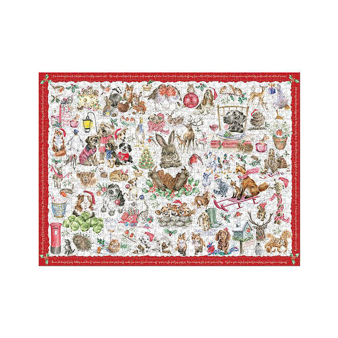 Country Set Christmas Animal 1000 Piece Puzzle