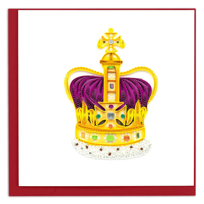 St. Edward's Crown Quilled Greeting Card