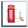 Red Telephone Booth Quilled Greeting Card