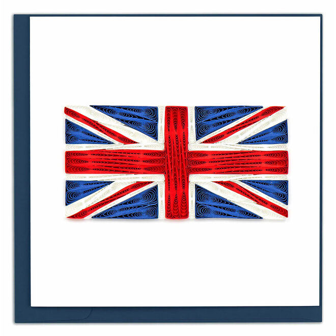 Union Jack Flag Quilled Greeting Card
