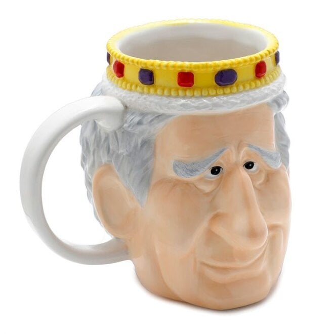 King Charles III Head Shaped Ceramic Mug