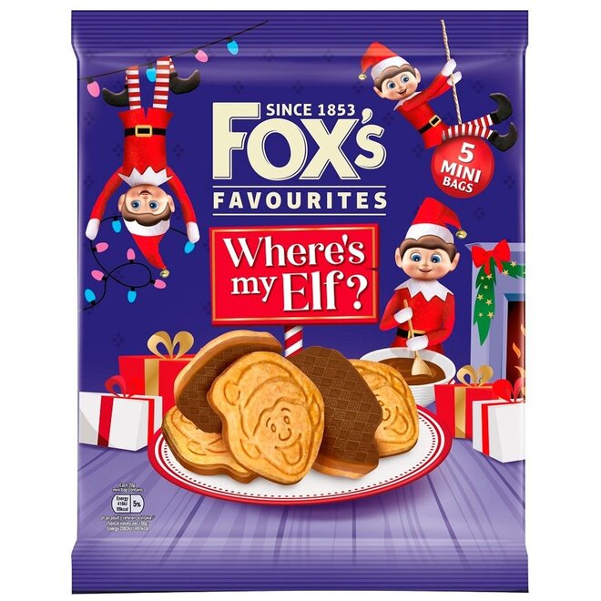 Fox's Where's My Elf Chocolate Biscuits (5 Pack)