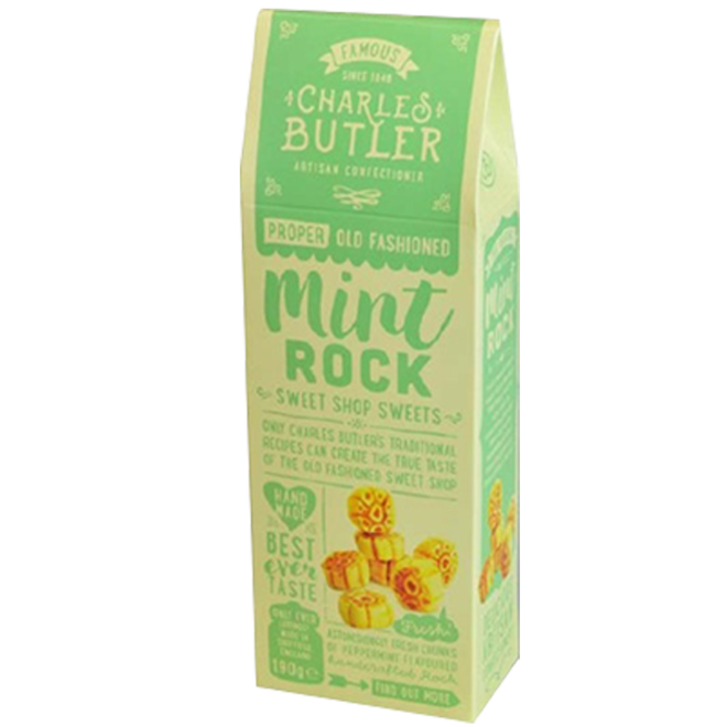 Charles Butler Mint Rock Sweets 190g