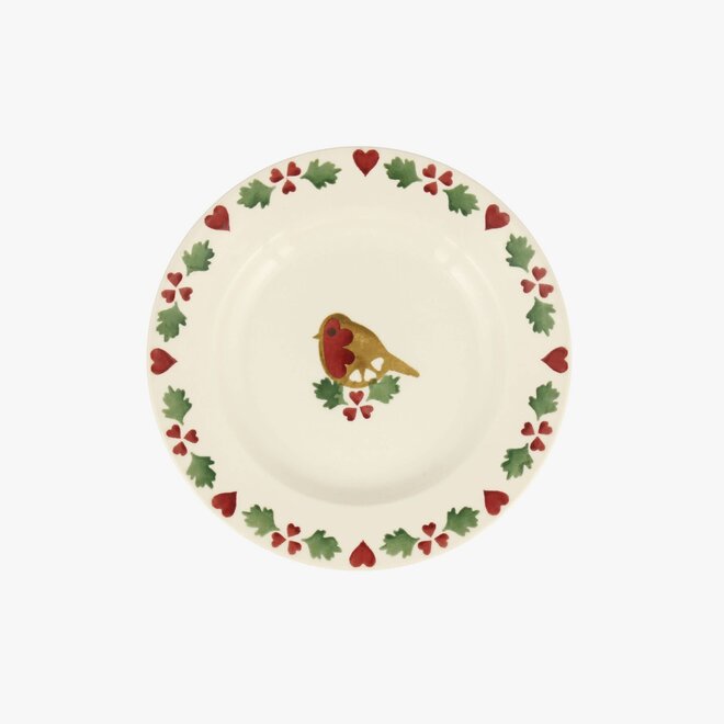 Christmas Joy Robin 6.5" Plate