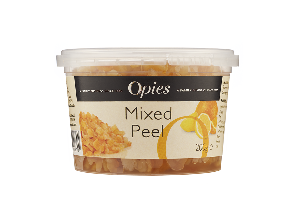 Holleys Fine Foods  OPIES Mixed Peel 200g