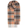 Bowhill Thompson Camel Modern Tartan Brushwool Scarf