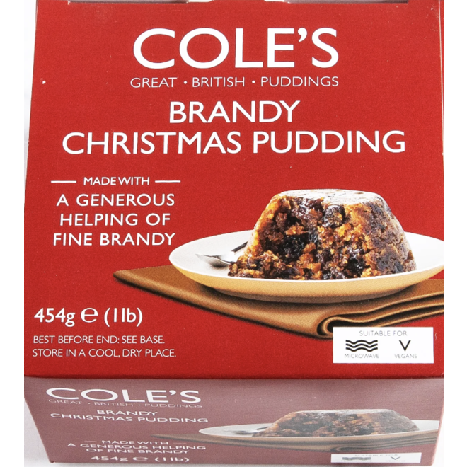 Cole's Brandy Christmas Pudding 454g