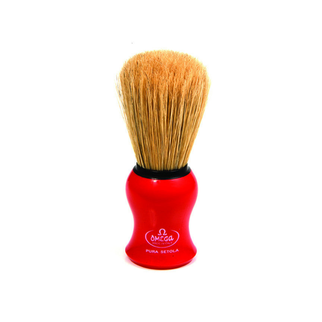 Omega Boar Bristle Shaving Brush (Red)