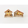 Wooden Nativity Scene with Lights