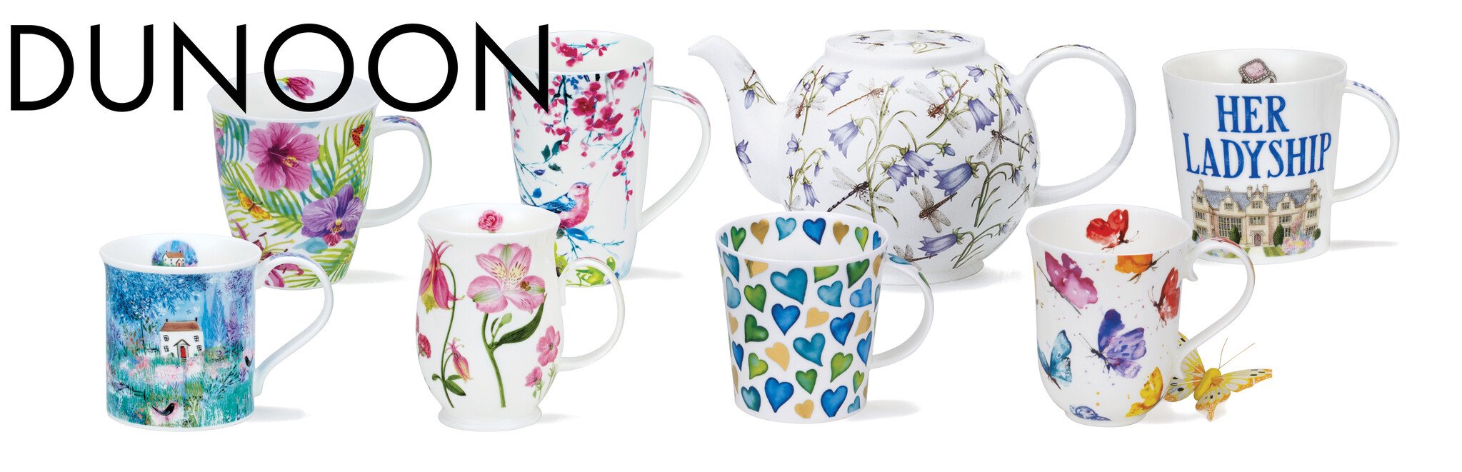 Samples of Dunoon mugs and teapots