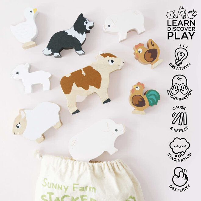 Stacking Farmyard Animals & Bag