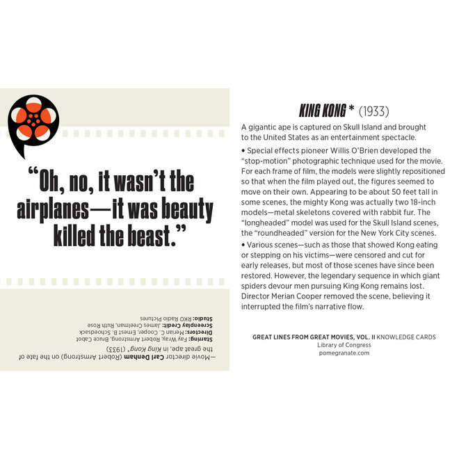 Great Lines from Great Movies Volume II Knowledge Cards