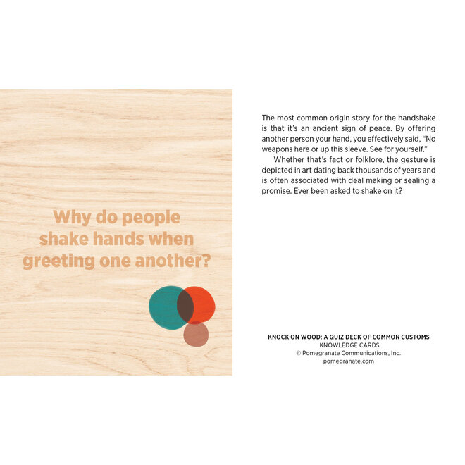 Knock on Wood: A Quiz Deck of Common Customs Knowledge Cards