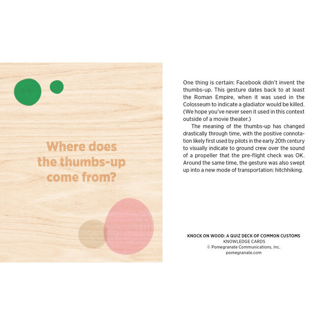 Knock on Wood: A Quiz Deck of Common Customs Knowledge Cards