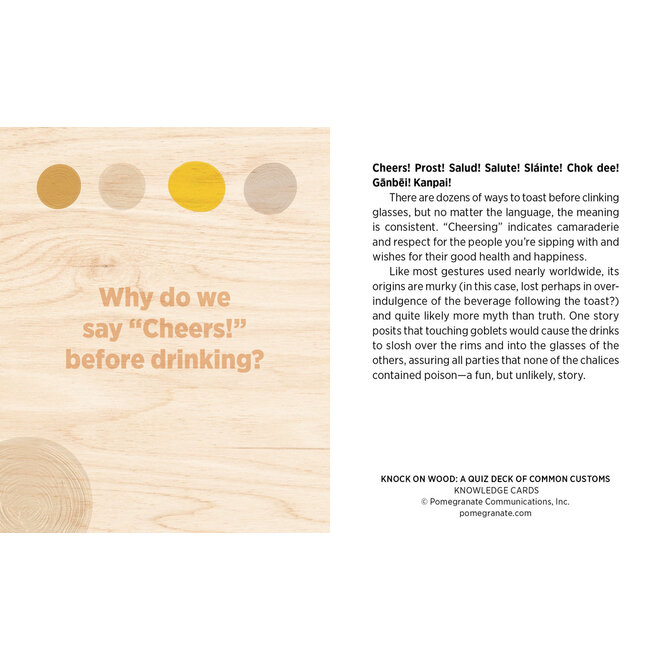 Knock on Wood: A Quiz Deck of Common Customs Knowledge Cards