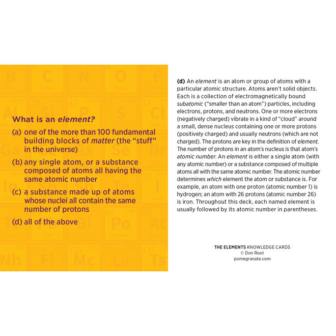 The Elements: A Quiz Deck on the Periodic Table Knowledge Cards