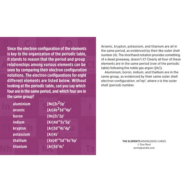 The Elements: A Quiz Deck on the Periodic Table Knowledge Cards