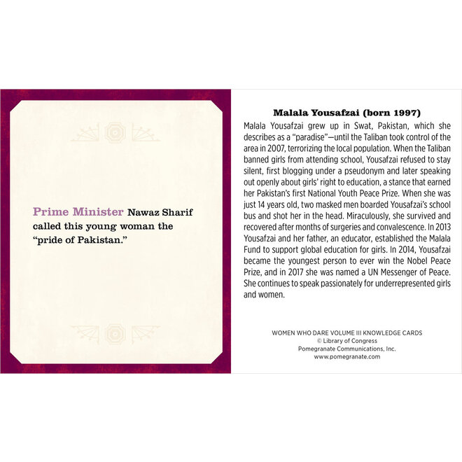 Women Who Dare, Volume III Knowledge Cards