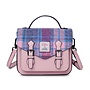 Harris Tweed Pink & Blue Tartan Mini Calton Satchel