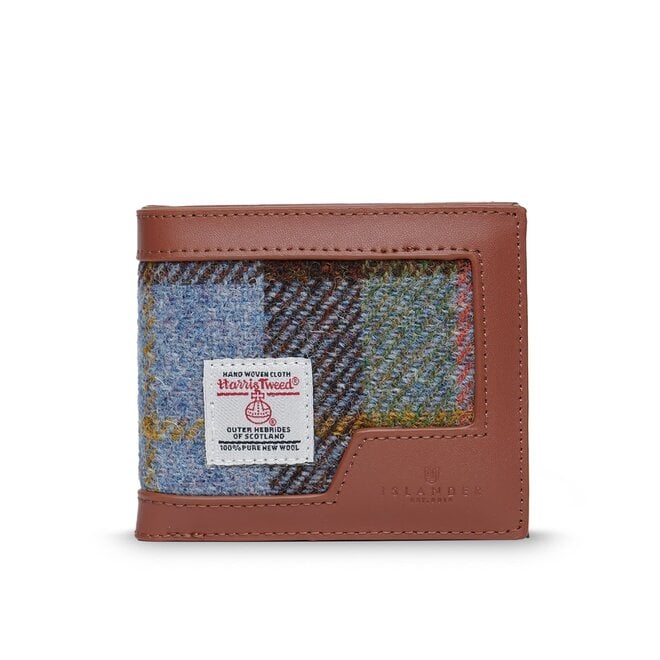 Harris Tweed Chestnut & Blue Tartan Men's Wallet
