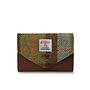 Harris Tweed Chestnut & Blue Tartan Small Clasp Purse