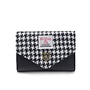 Harris Tweed Black & White Dogtooth Small Clasp Purse