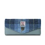 Harris Tweed Blue Tartan Large Clasp Purse