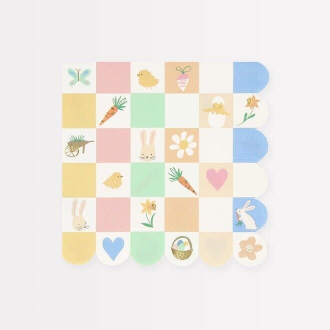 Easter Icon Checkerboard Large Paper Napkins